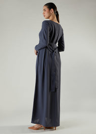 Skirt Pleat Abaya Blue