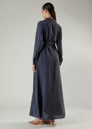 Side Wrap Maxi Blue