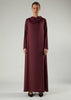 Cowl Neck Abaya Plum