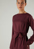Skirt Pleat Abaya Plum