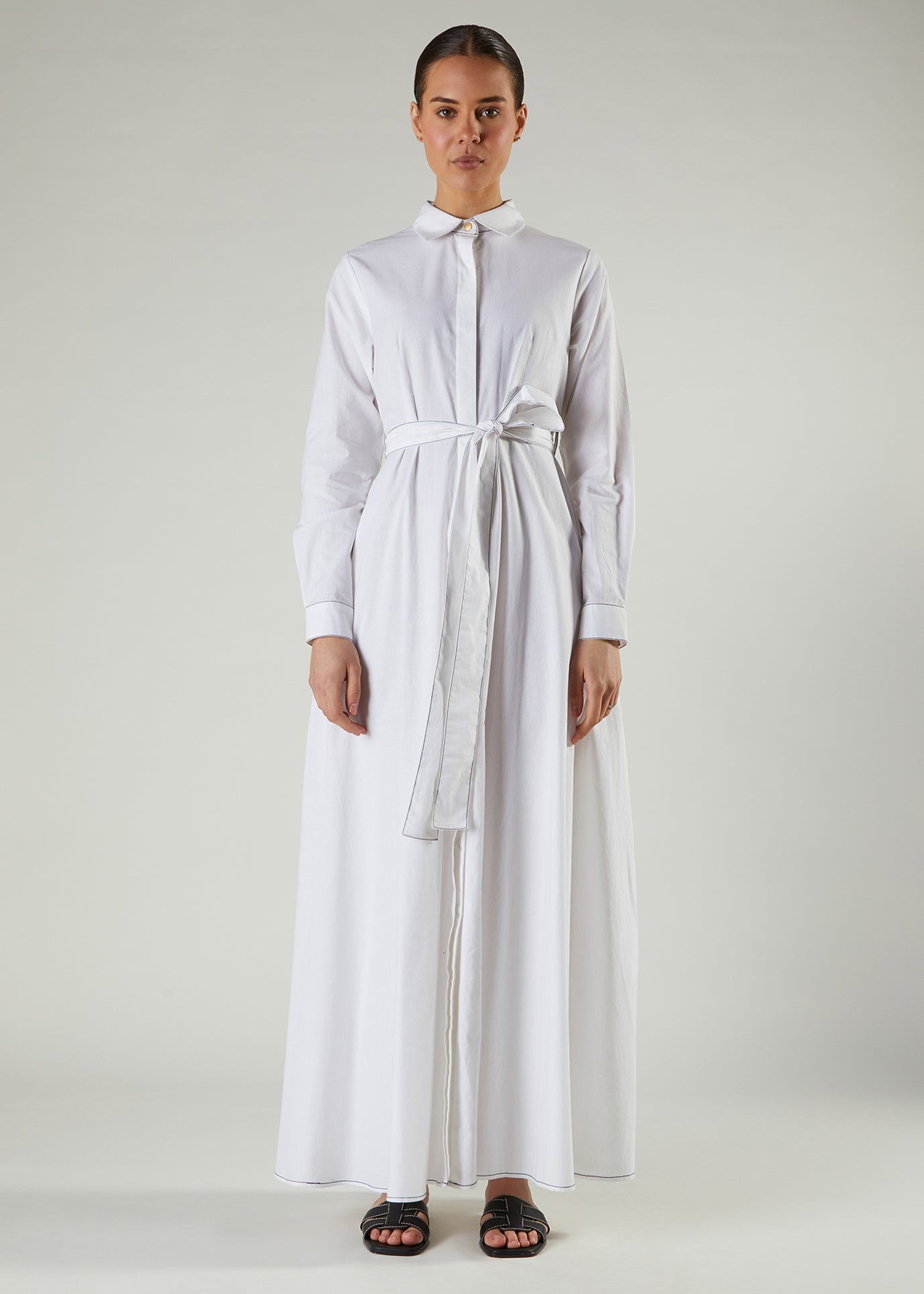 White Cotton Maxi | Modest Maxi Dresses