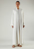Open Abaya Milky White