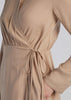 Wrap Midi Dress Nude - Final Sale