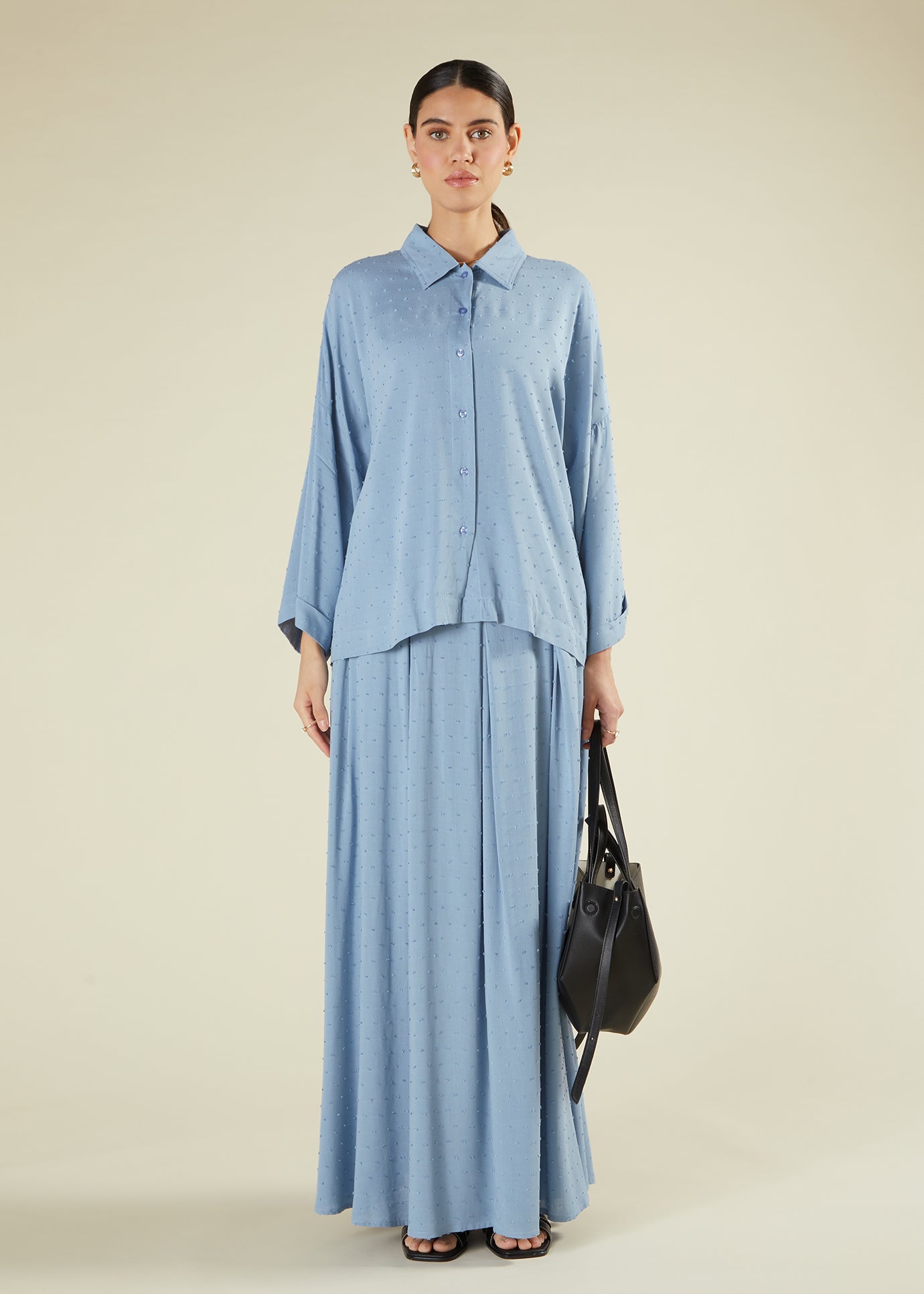 Modest Corods Cotton Co-Ord Set Blues | Modest Co-Ord Sets | Aab Modest Wear