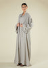Cotton Open Abaya Grey