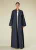 Textured Slate Open Abaya