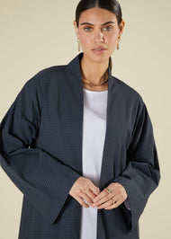 Textured Slate Open Abaya