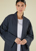 Textured Slate Open Abaya