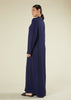 Self Print Abaya Navy