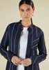 Pinstripe Maxi Shirt Navy