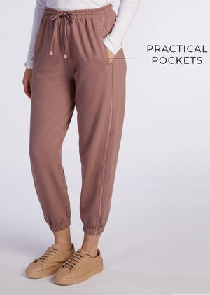 Cotton Track Pants Taupe