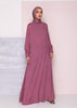 Subtle Pleats Abaya Pink